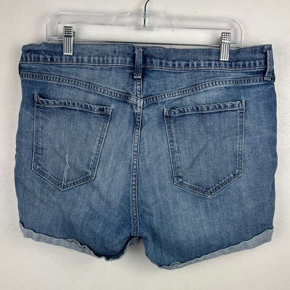 Old Navy Boyfriend Jean Shorts Distressed High Waist Pockets Size 16 Boho - Picture 5 of 9